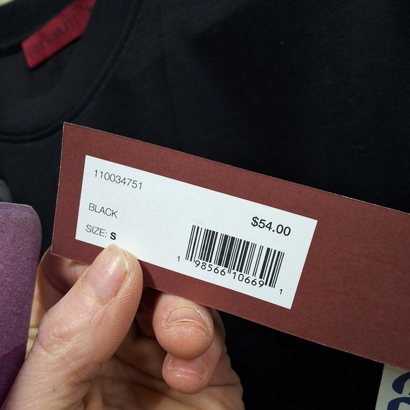 Black Long Sleeve Top with Floral Detail - Picture 8 of 11